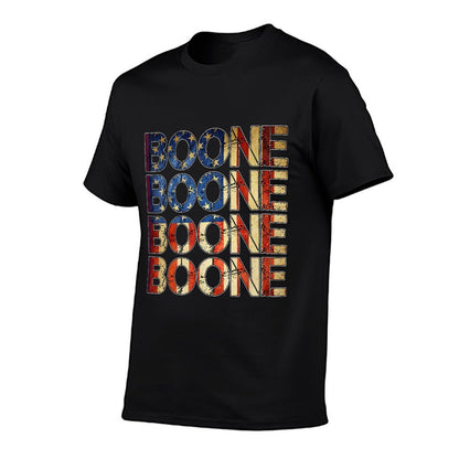 Boone Family Name I Love Boone Personalized Vintage  Versatile T-Shirt