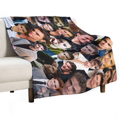 Paul Wesley Photo Collage Throw Blanket