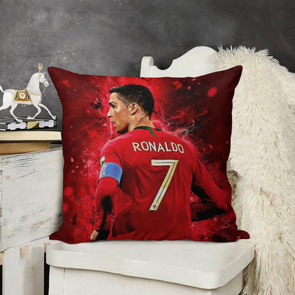 Cristiano Ronaldo Linen Throw Pillow Cover