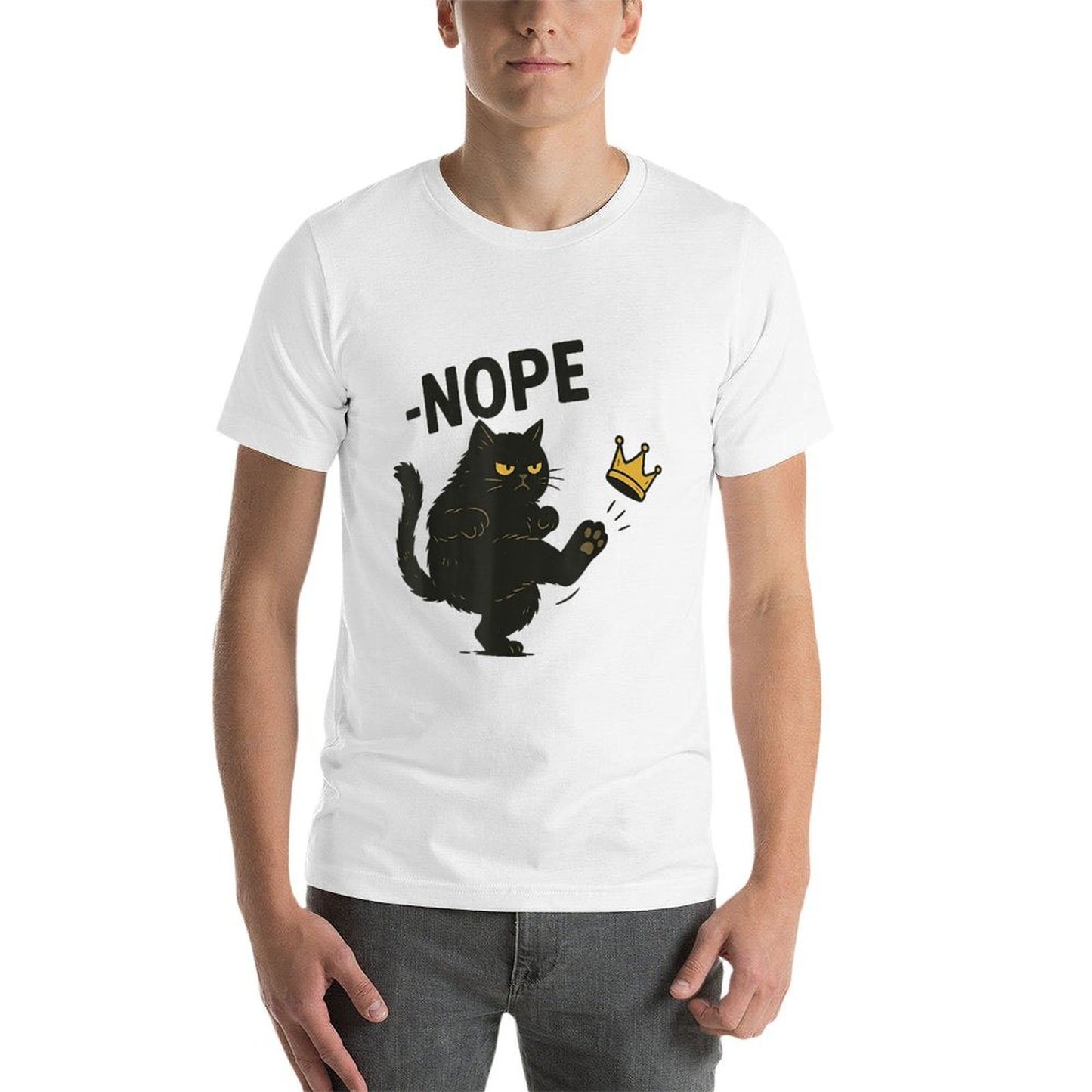 NOPE No Kings in America Black Cat Pro Democracy  Easy-care T-Shirt