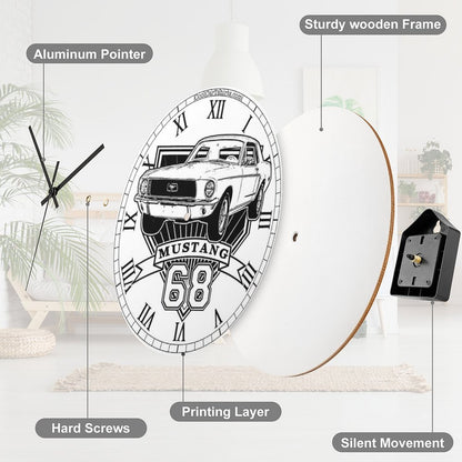 68 Mustang Coupe Wall Clock