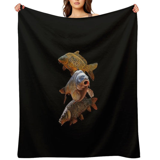 Gang of Carp Throw Blanket