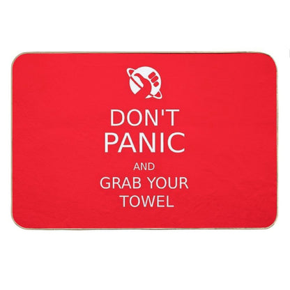 Don't Panic And Grab Your Towel Bath Mat