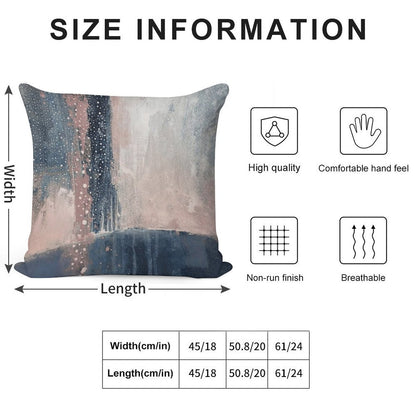 Pink Blue Abstract Soft Style Accent Throw Pillow