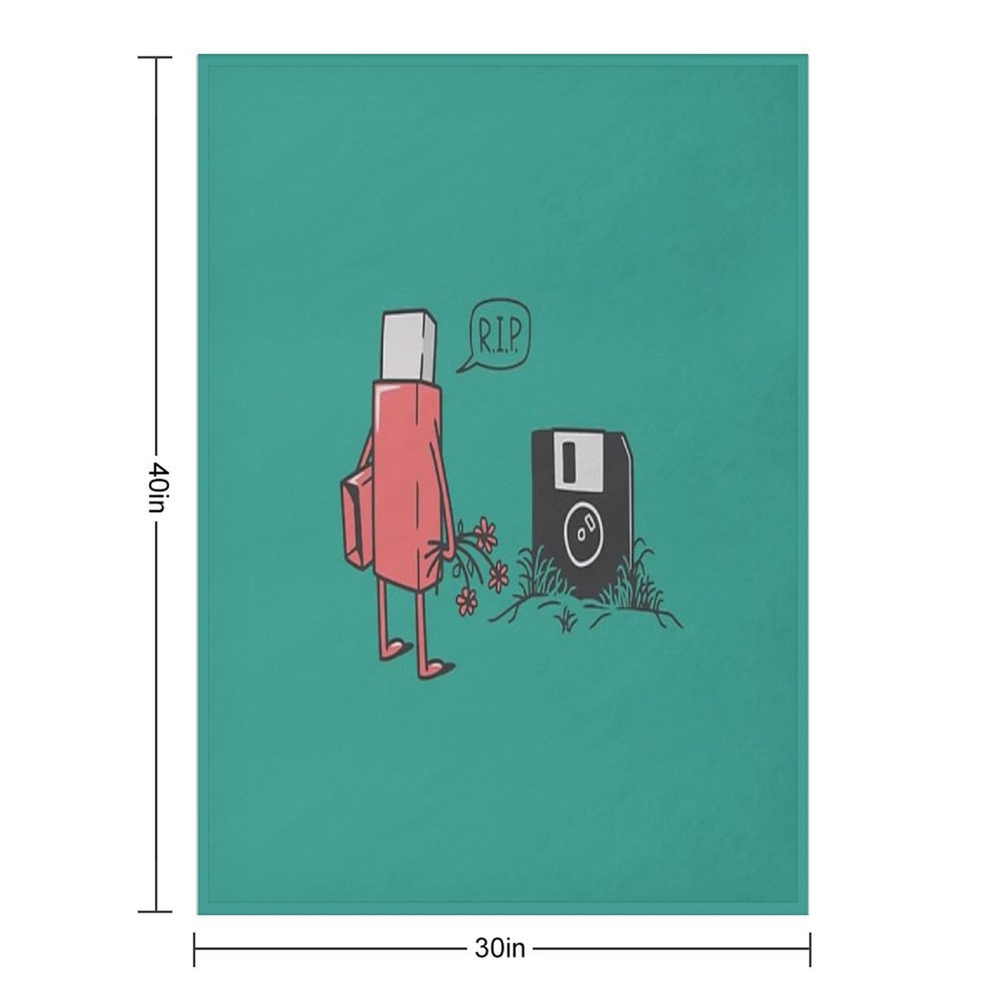 RIP Floppy Throw Blanket