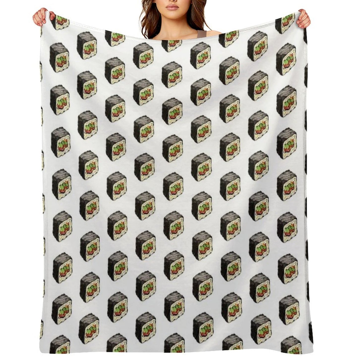 Sushi Illustration Throw Blanket