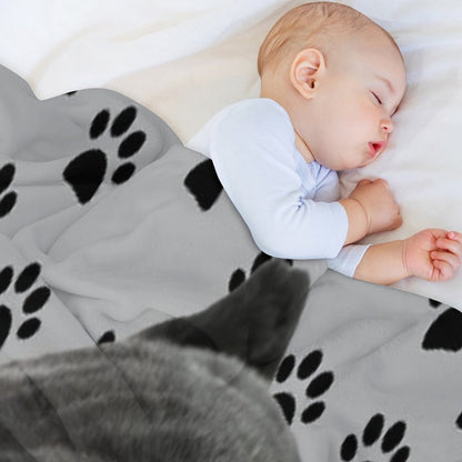 Adorable Black Pug Throw Blanket