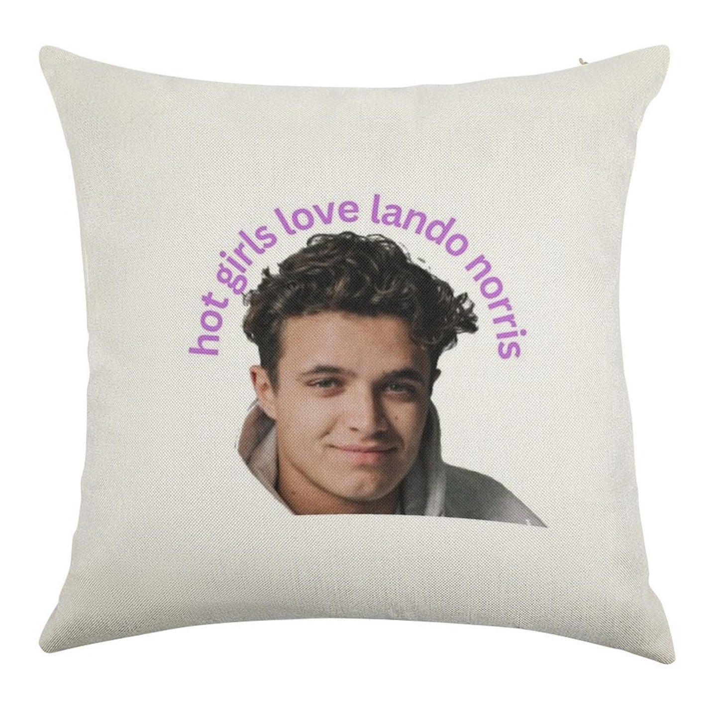 Hot Girls Love Lando Norris - Formula One Linen Throw Pillow Cover