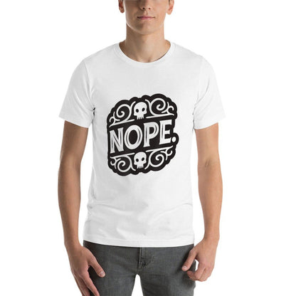 Nope  Ribbed Collar T-Shirt