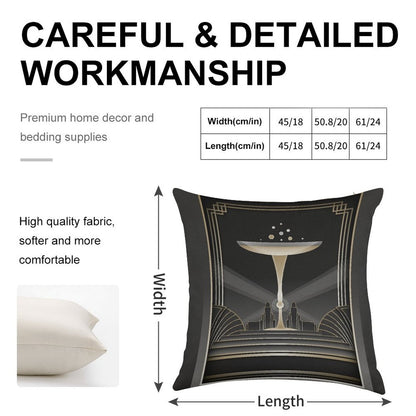 Art Deco Design VI Linen Throw Pillow Cover