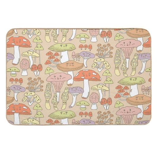 Cute Mushrooms  Dirt-Trapping Bath Mat