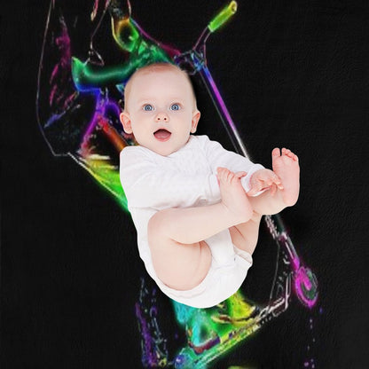 Puddle Jumping - Scooter Boy Throw Blanket