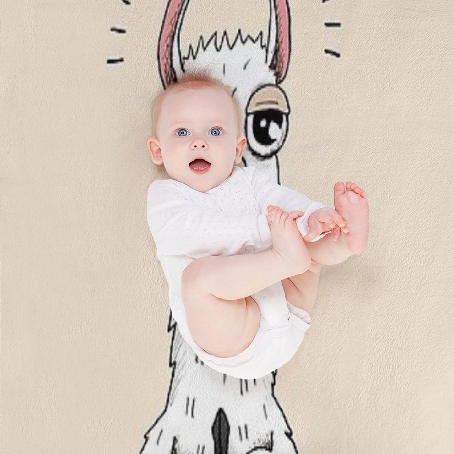 Llama Yoga Pose with Llamaste Throw Blanket