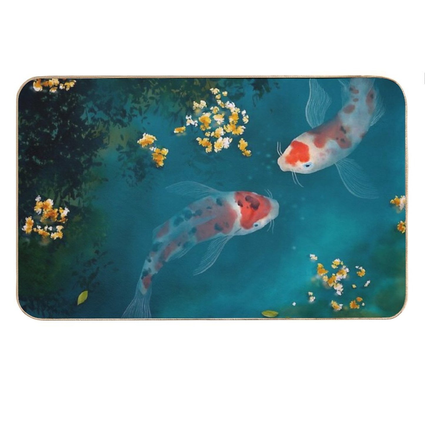 Koi Carps Bath Mat