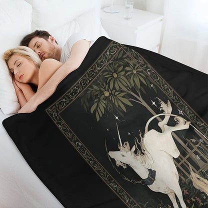 Unicorn Out of Captivity Throw Blanket