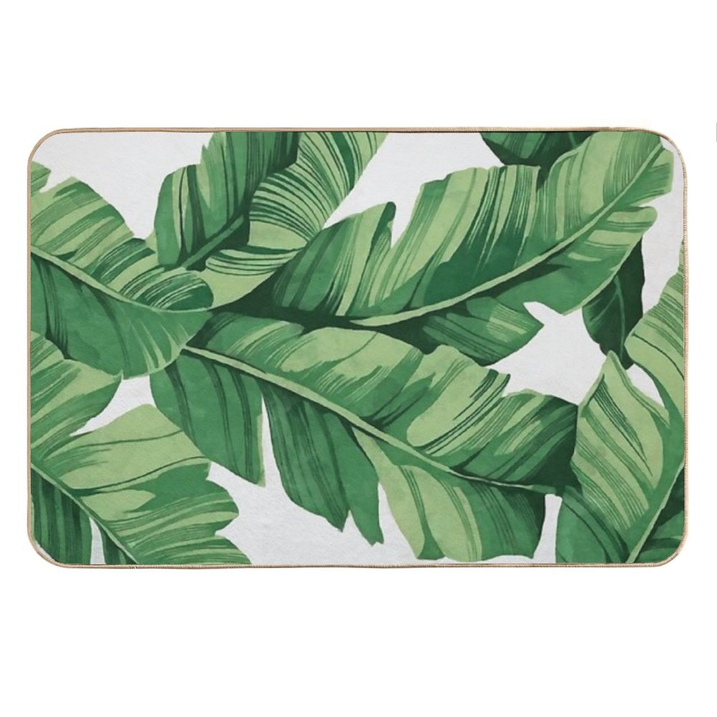Tropical Banana Leaves Bath Mat