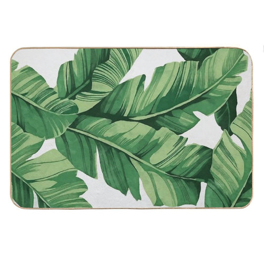 Tropical Banana Leaves Bath Mat