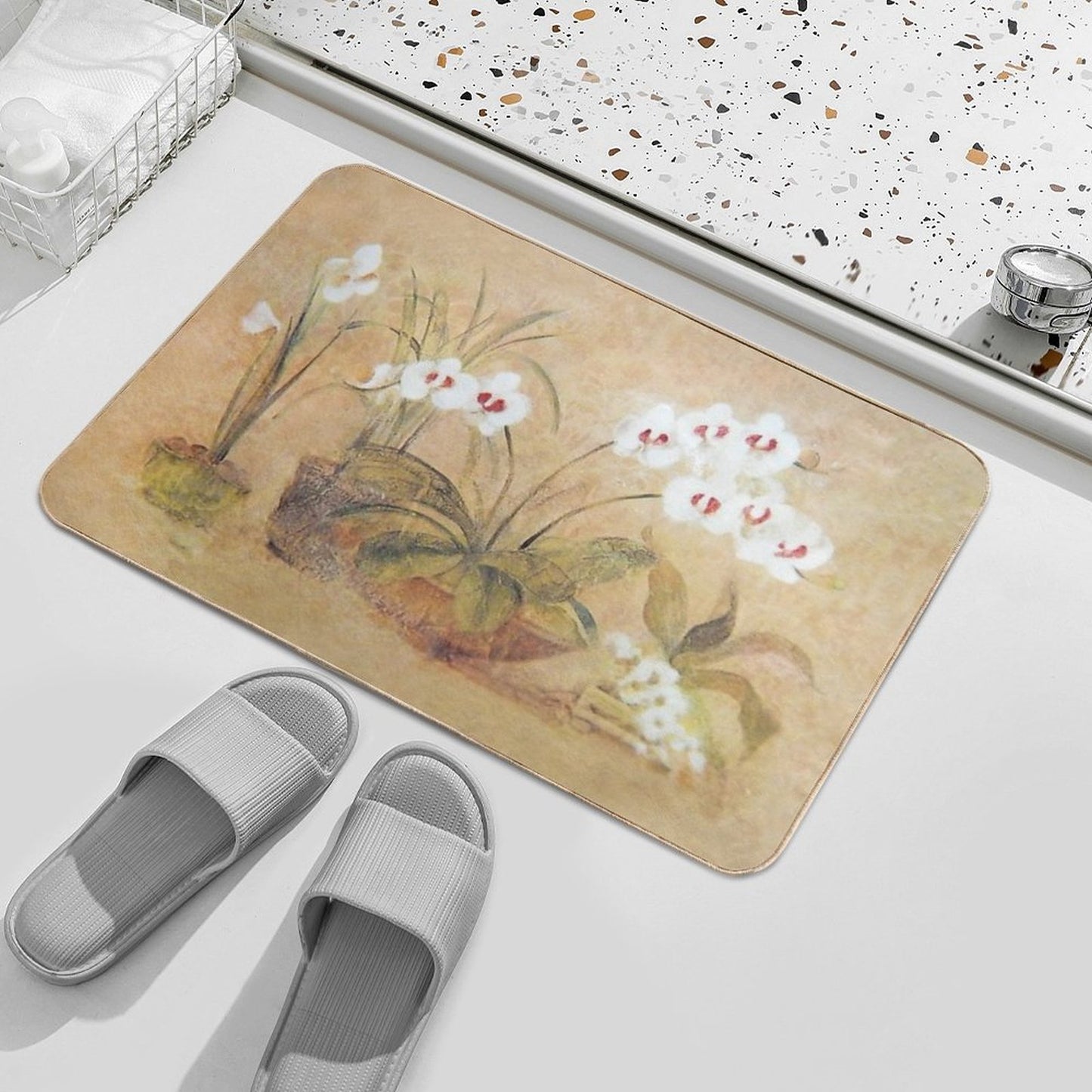 Vintage Orchid Collection Bath Mat