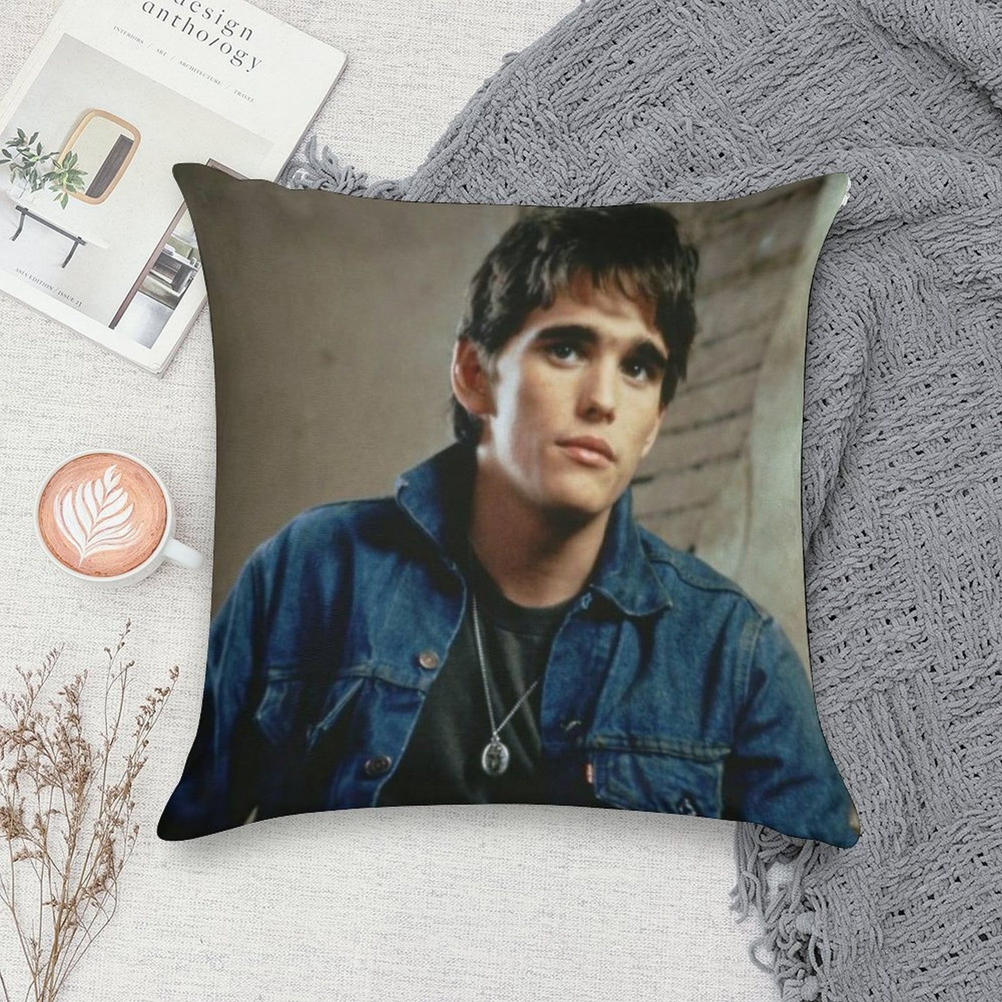 Dally Winston Soft Hidden Zipper Throw Pillow