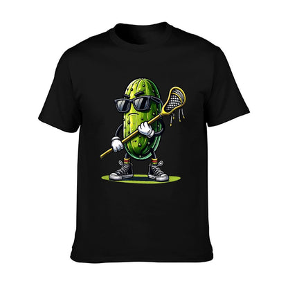 Pickle Playing Lacrosse Funny Sports Trendy For Boys T-Shirt