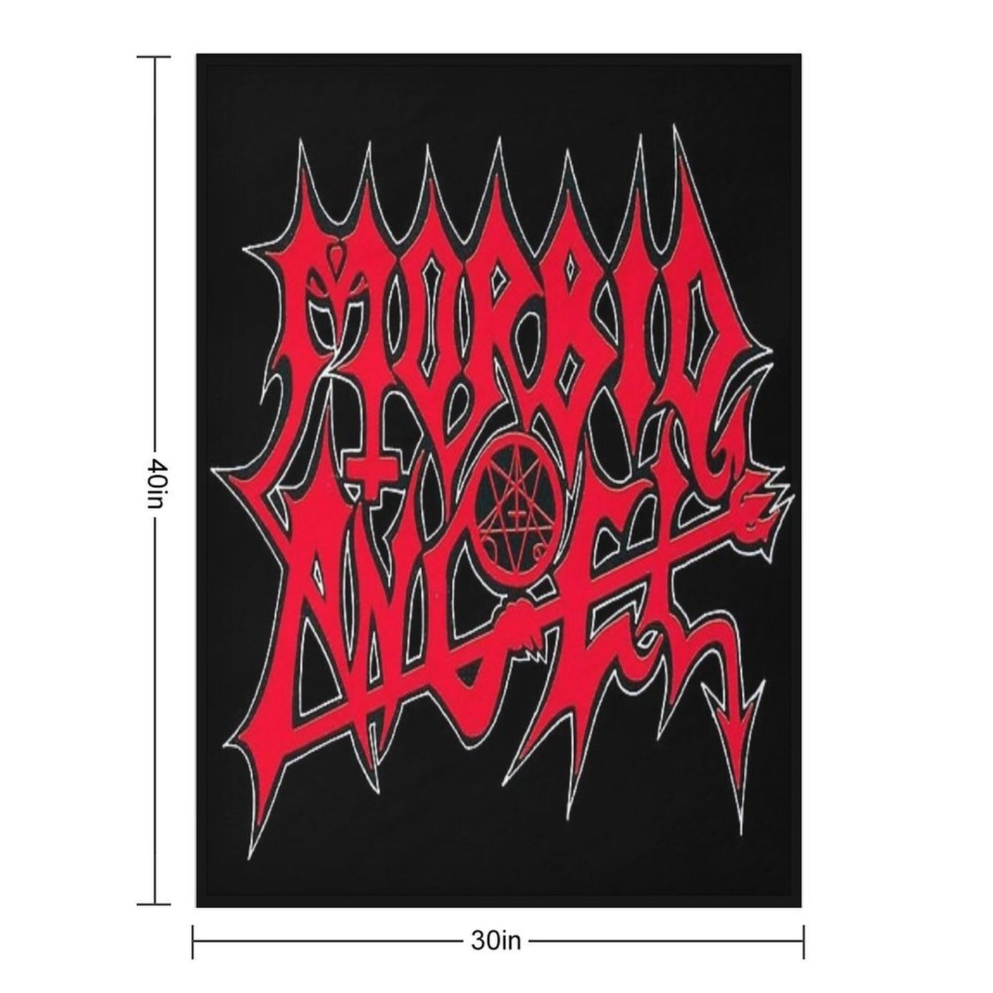 Morbid Angel Red Logo Art Throw Blanket