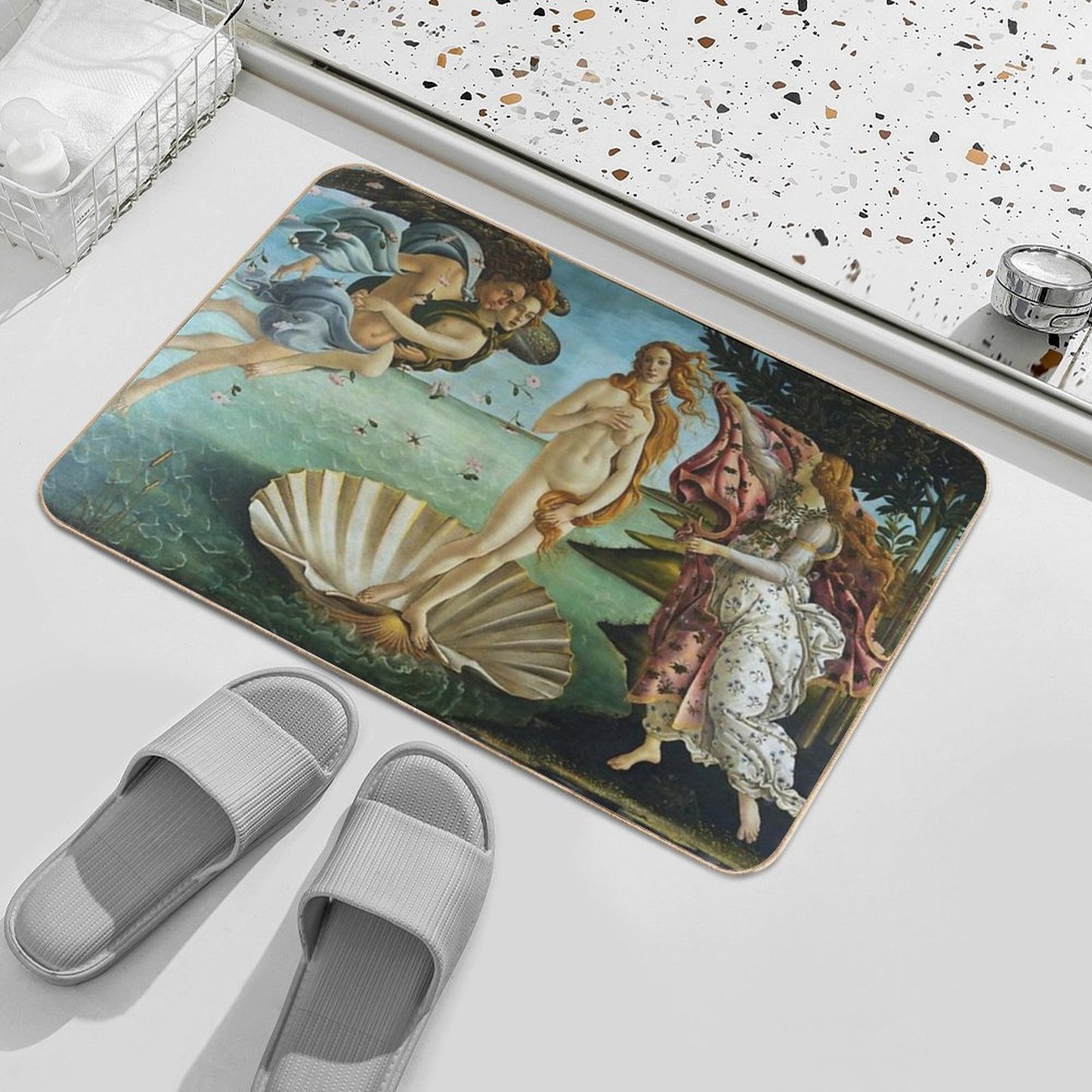The Birth of Venus by Sandro Botticelli Bath Mat