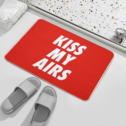 Kiss My Airs Sneaker Head Hype Red & White Bath Mat