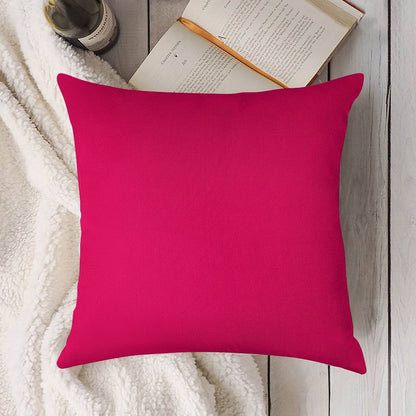 Super Bright Fluorescent Pink Neon Linen Throw Pillow Cover