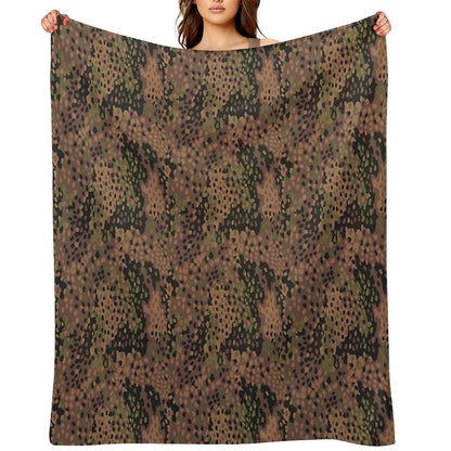 M44 Pea Dot Camo Throw Blanket