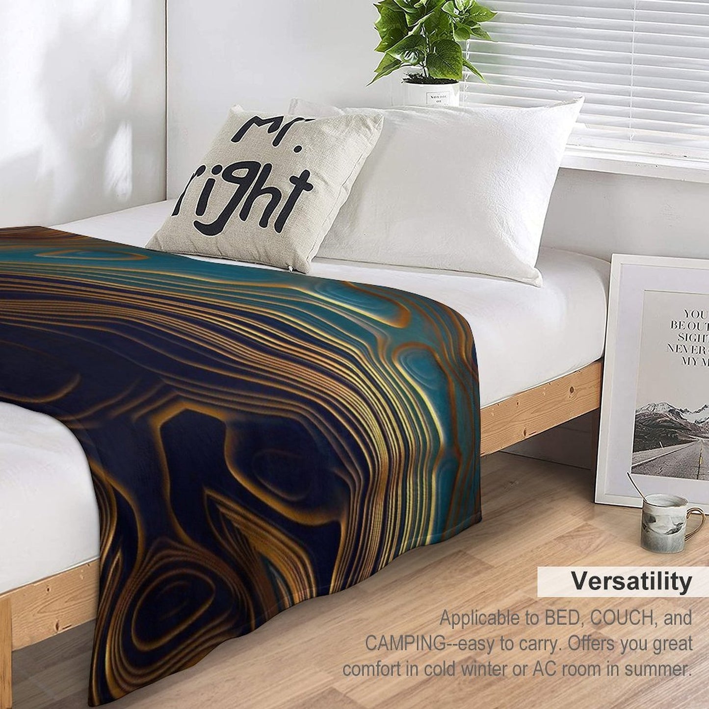 Peacock Ocean Throw Blanket
