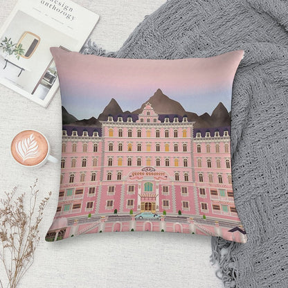 Grand Budapest Hotel Poster Wes Movie Rushmore Soft Decorative Cover Throw Pillow