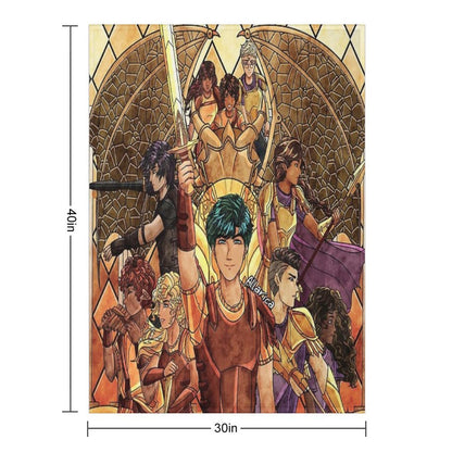 Percy Jackson Stained Glass Throw Blanket