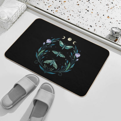 Lime Hawk Moths Night Bath Mat