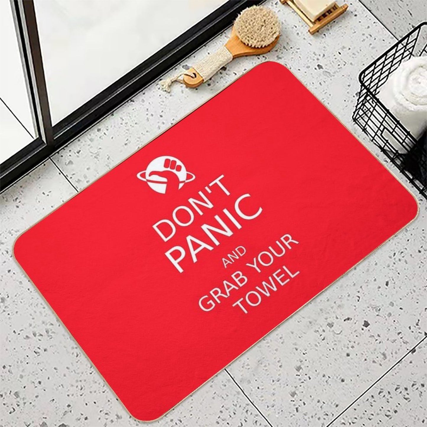 Don't Panic And Grab Your Towel Bath Mat