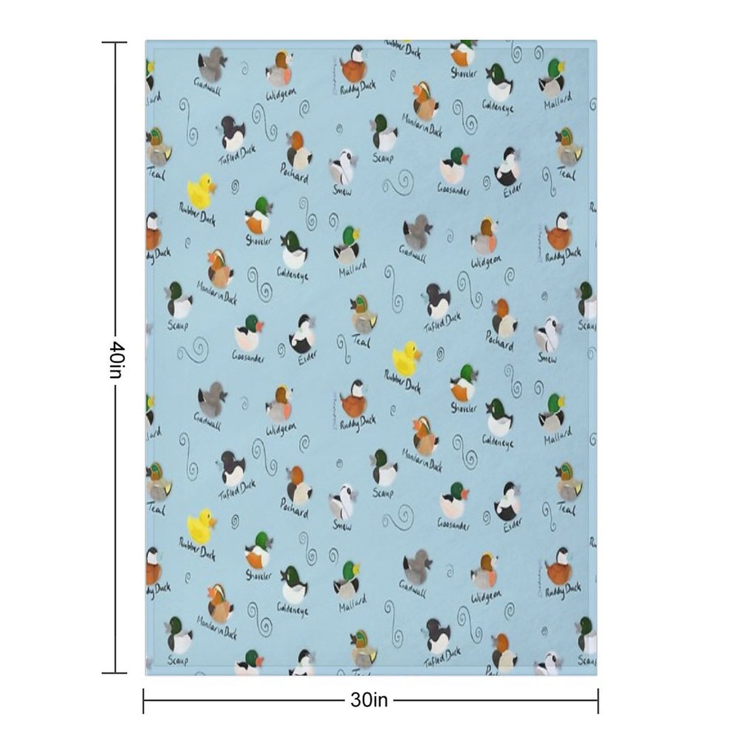 British Ducks Pattern Throw Blanket