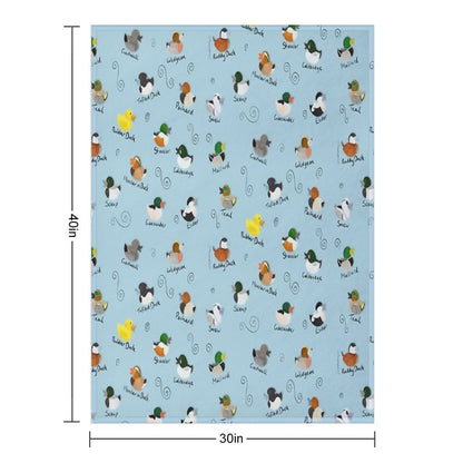 British Ducks Pattern Throw Blanket
