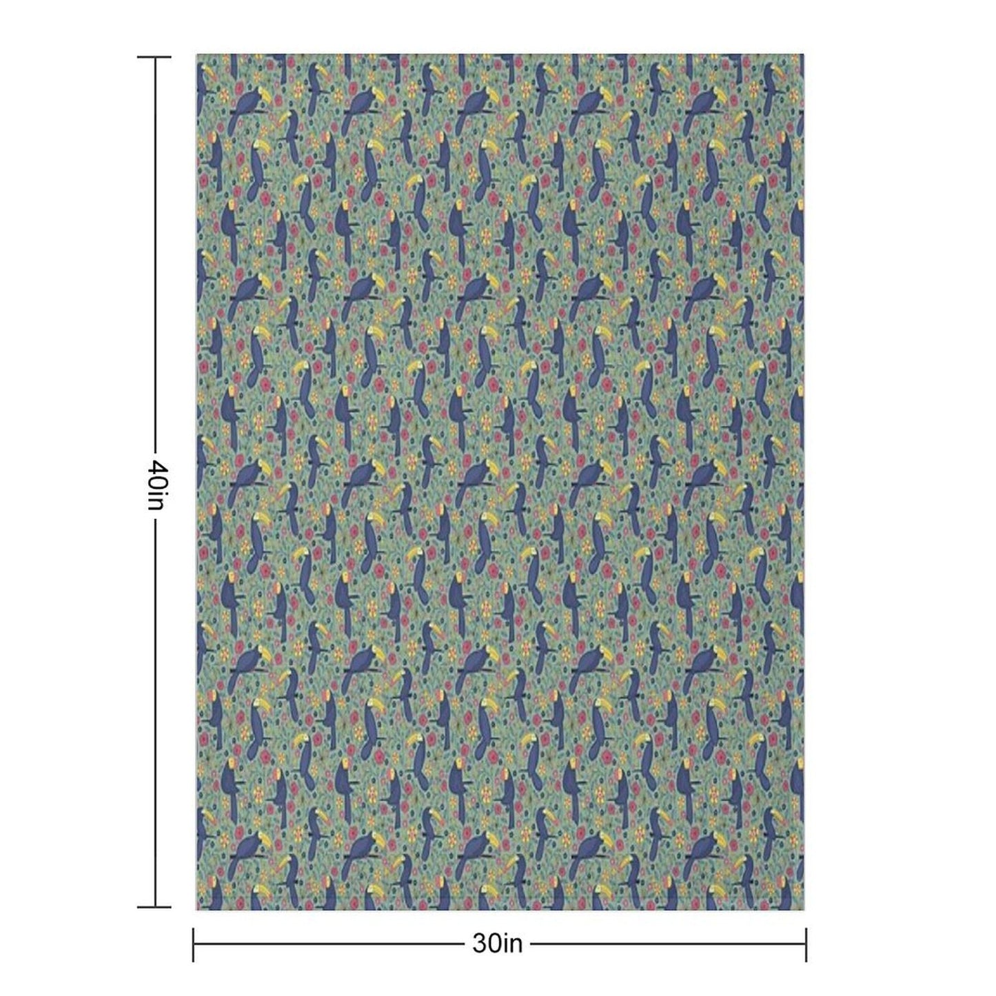 Pattern 83 - Toucans And Parrots Tropical Dream Throw Blanket
