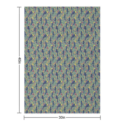 Pattern 83 - Toucans And Parrots Tropical Dream Throw Blanket