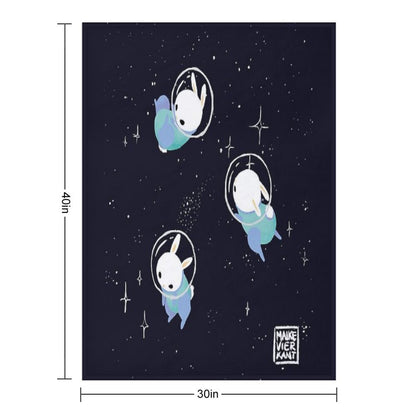 Space Bunnies Throw Blanket