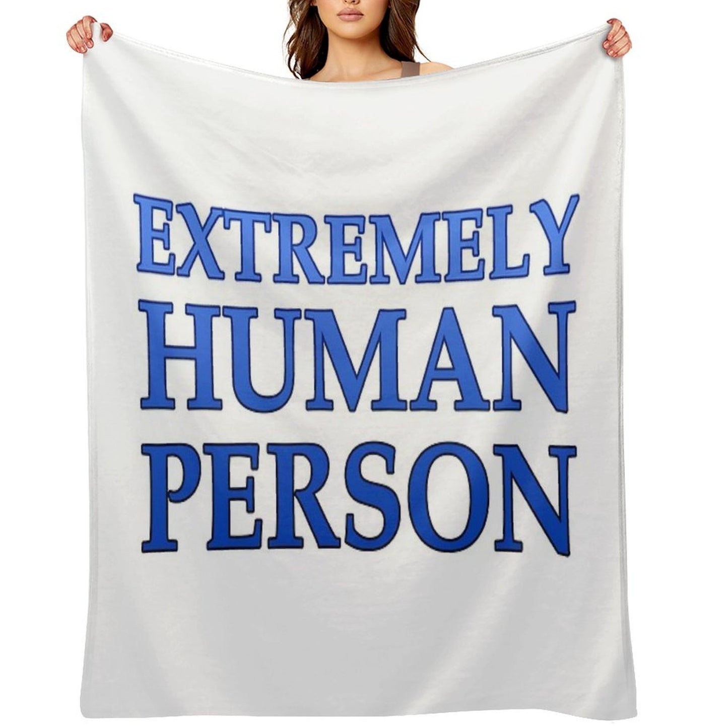 Extremely Human Person Throw Blanket