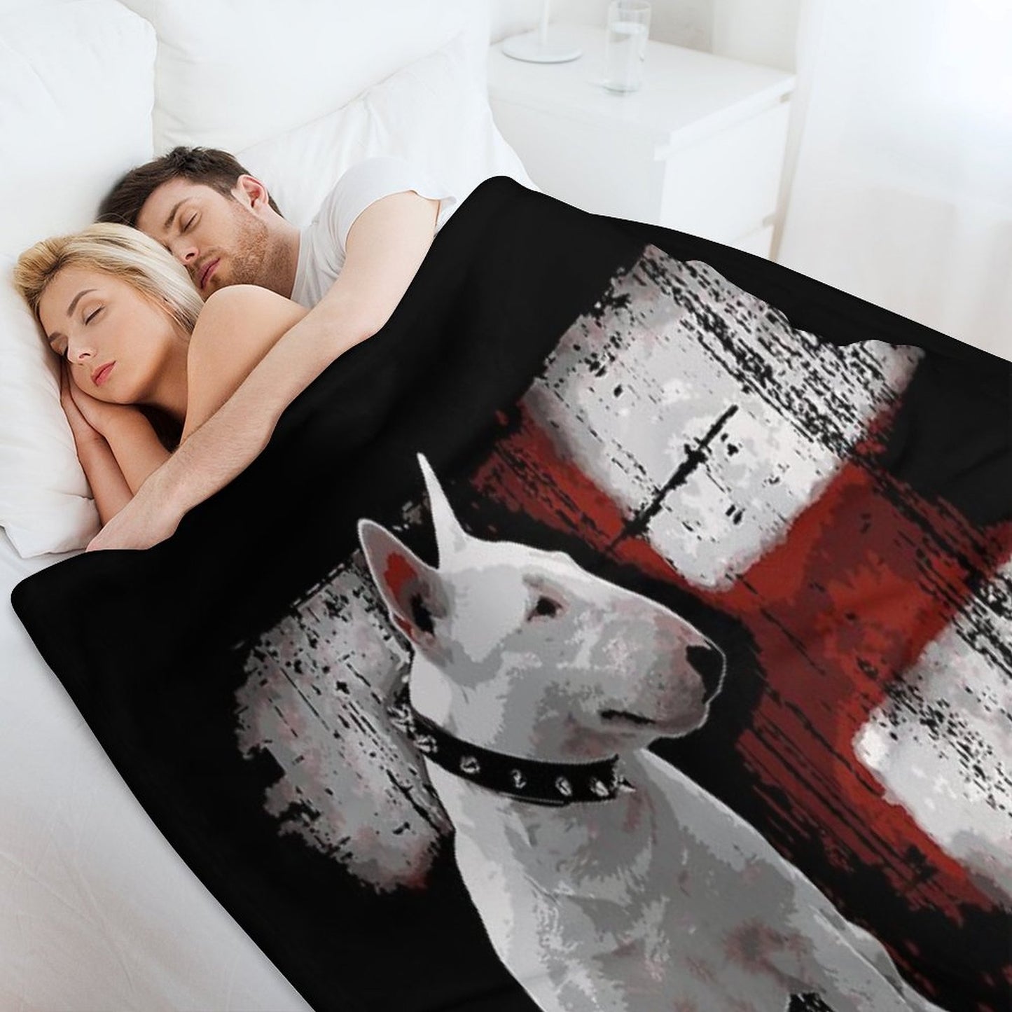 English Bullterrier Love Throw Blanket