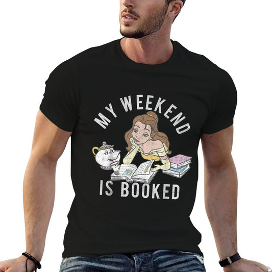 Disney Beauty And The Beast Belle My Weekend Is Booked Small  Relaxed-fit T-Shirt