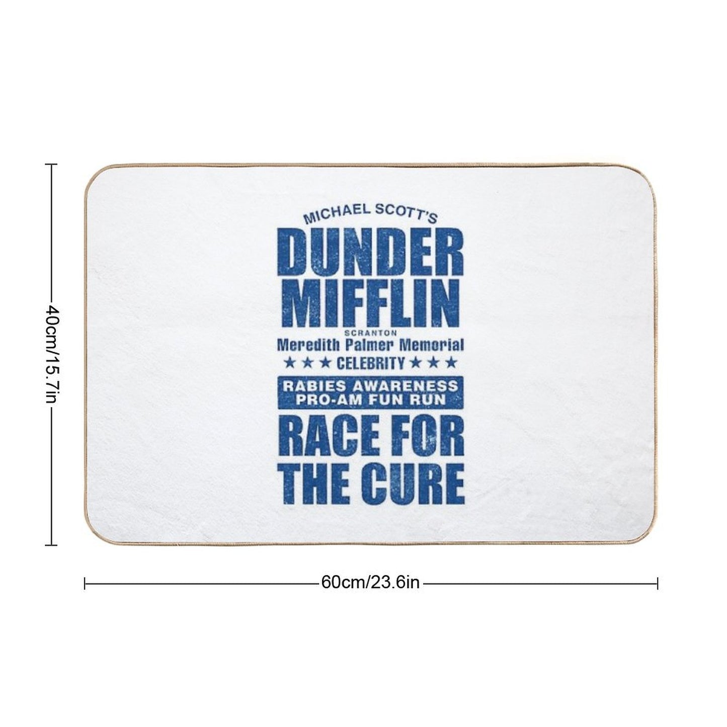 Dunder Mifflin Rabies Awareness Race for The Cure Bath Mat