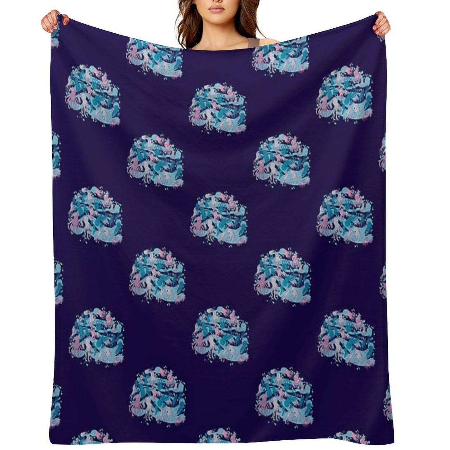 Octopus Party Throw Blanket