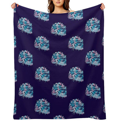 Octopus Party Throw Blanket