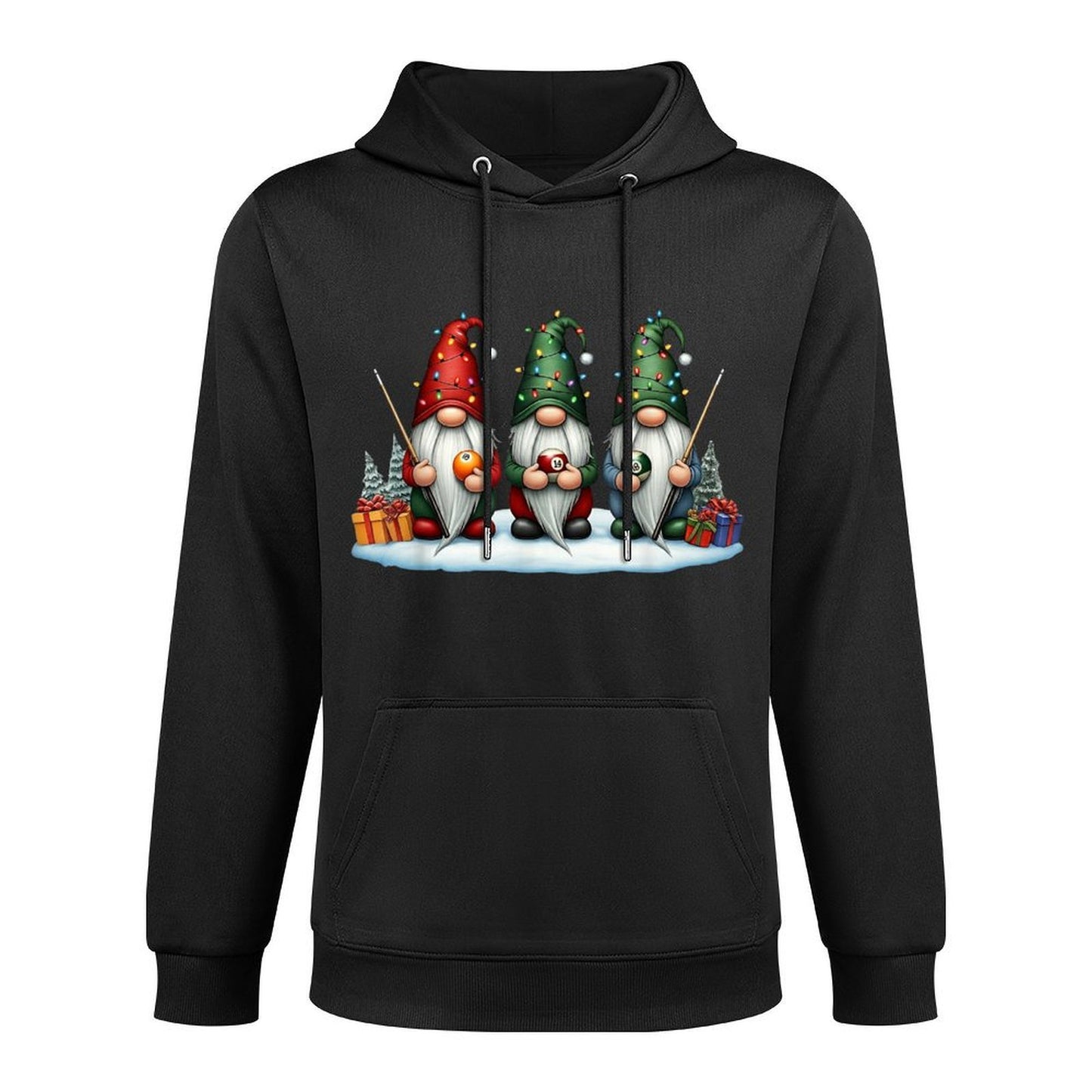 Funny Billiards Billiard Gnomies Christmas Gnome Womens Men Moisture-Wicking Hoodie