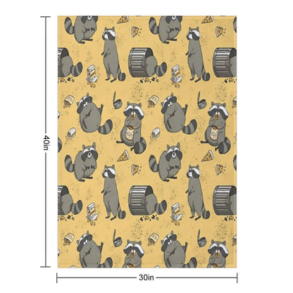 Rascally Raccoons Throw Blanket