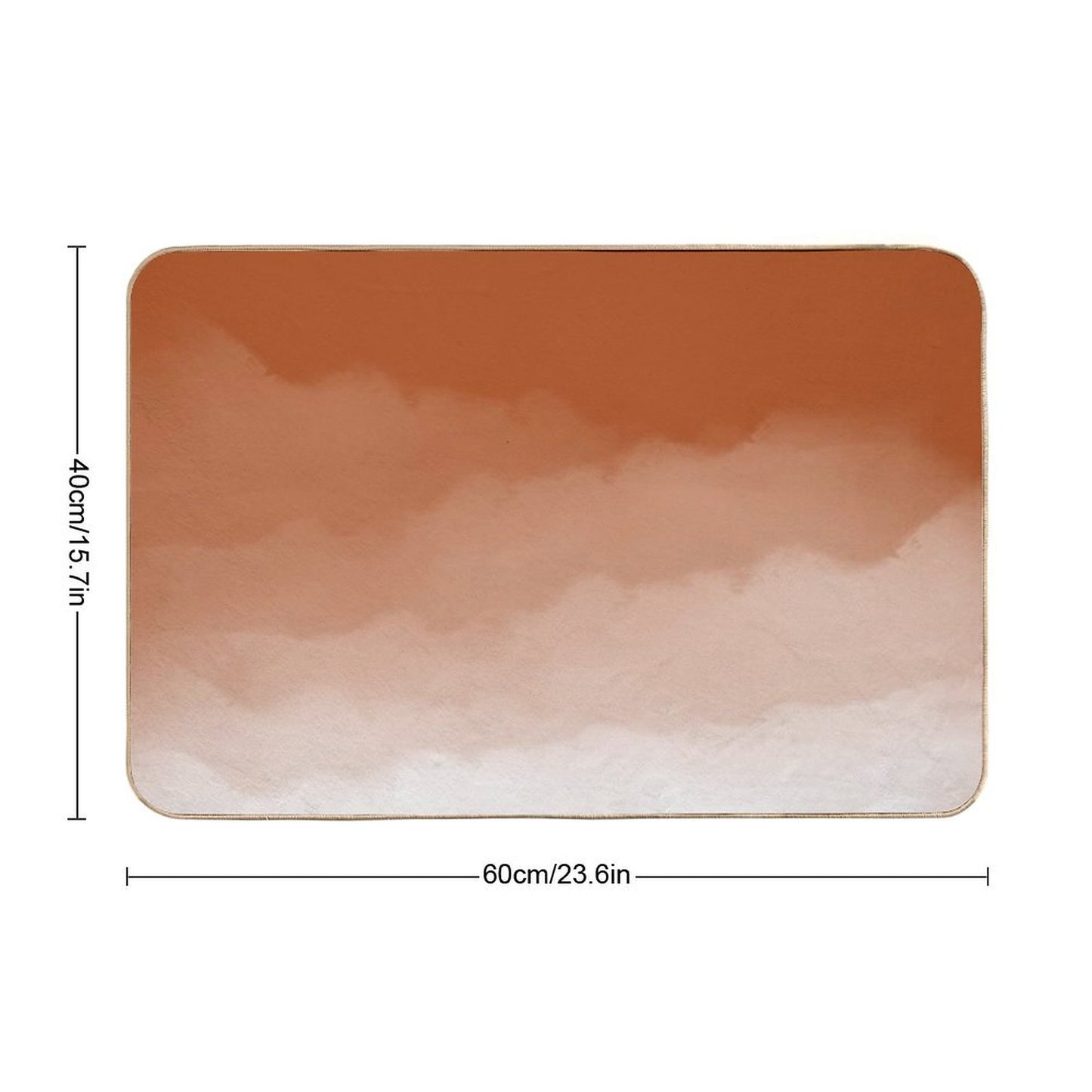 Burnt Orange Watercolor Ombre (burnt Orangewhite) Bath Mat