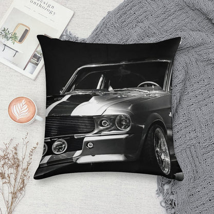 1967 Ford Mustang Shelby GT 500 Soft High-Density Material Throw Pillow