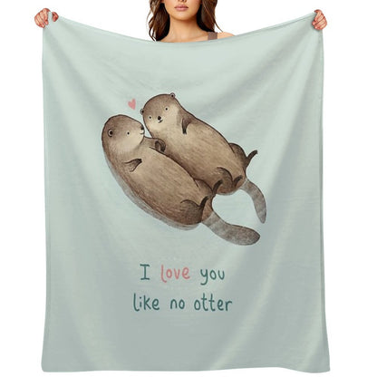 I Love You Like No Otter Throw Blanket